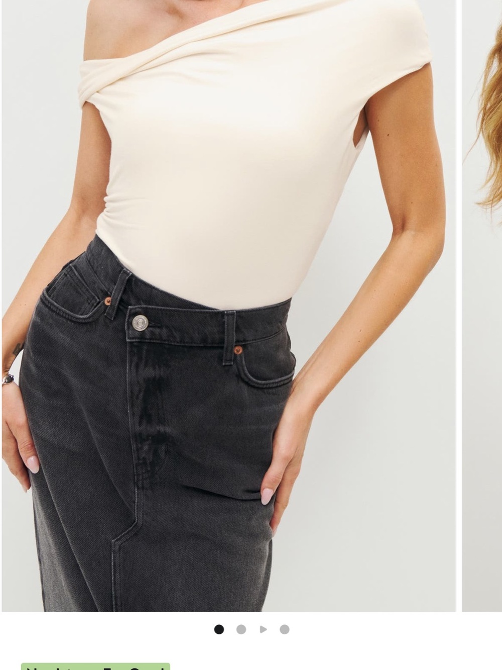 Reformation Off-Shoulder Cello knit top